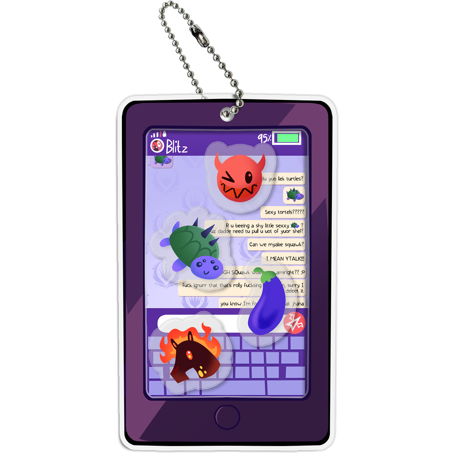Blitz's Phone - Shaker Keychain *LIMITED STOCK* 4