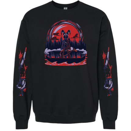 Crewneck Sweatshirt - Blitz Halloween Slasher w/Printed Sleeves *LIMITED STOCK*