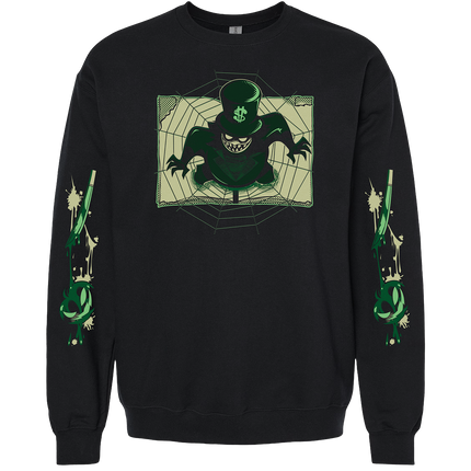 Crewneck Sweatshirt - Mammon Halloween Slasher w/Printed Sleeves *LIMITED STOCK*