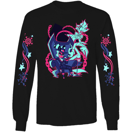 Long Sleeve Shirt - Crimson - Cozy Winter w/Printed Sleeves *LIMITED STOCK*