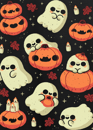 Cute Ghost with Halloween Pumpkin *PRE-ORDER*