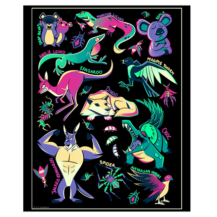 Australian wildlife Poster Print *LIMITED RUN*