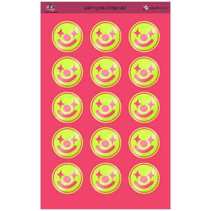 Happy Clown Sticker Sheet *LIMITED STOCK*