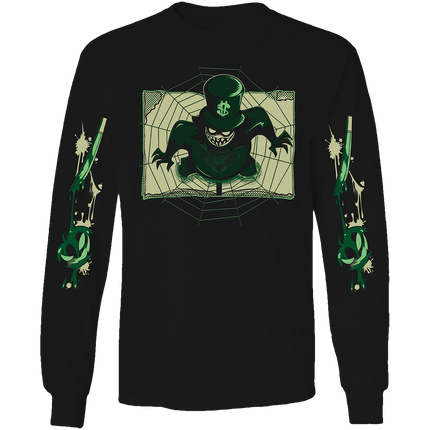 Long Sleeve Shirt - Mammon Halloween Slasher w/Printed Sleeves *LIMITED STOCK*