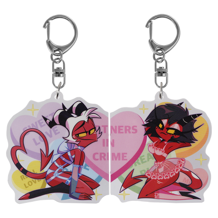 Moxxie x Millie - Valentines 2025 Couple Magnet Acrylic Keychain *LIMITED STOCK*