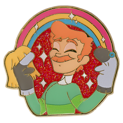 Mr Wriggles - Glitter Pin *LIMITED STOCK*