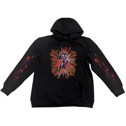Pullover Hoodie - Barbie Wire Halloween Slasher w/Printed Sleeves *LIMITED STOCK*