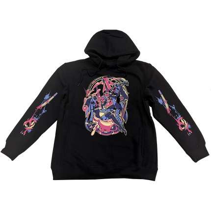 Pullover Hoodie - Glitz & Glam Halloween Slasher w/Printed Sleeves *LIMITED STOCK*