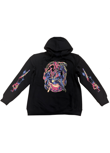 Pullover Hoodie - Glitz & Glam Halloween Slasher w/Printed Sleeves *LIMITED STOCK*