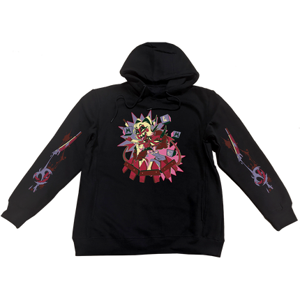 Pullover Hoodie - Moxxie & Millie Halloween Slasher w/Printed Sleeves *LIMITED STOCK*