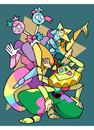 Dreamworld Robots Poster Print