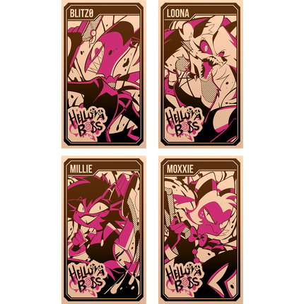 Helluva Boss Collectible Metal Cards - Series 1 Wave 1 - Rose Gold Variant *CLEARANCE*