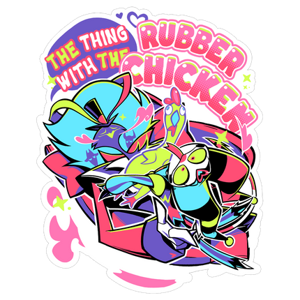 Rubber Chicken Sticker *LIMITED STOCK*