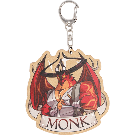 Monk Satan - Wooden Keychain *LIMITED STOCK*