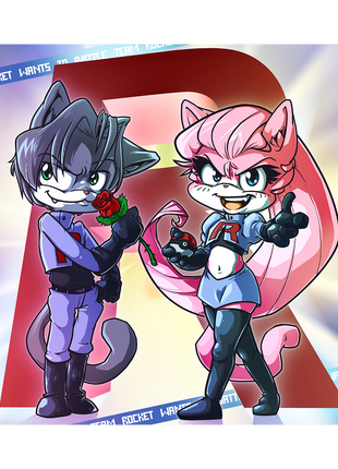 Leo & Aeris Pair of Troublemakers - Poster Print