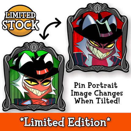Crimson Changing Portrait - Lenticular Pin *CLEARANCE*