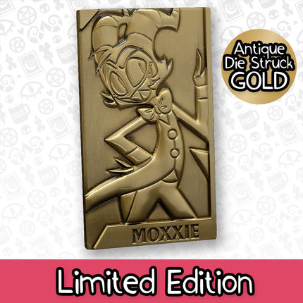 Moxxie Gold Plated Metal Collectible Card *CLEARANCE*