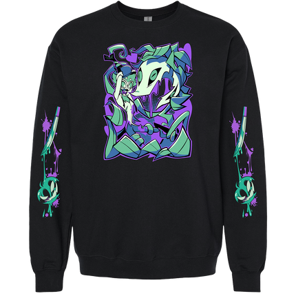 Crewneck Sweatshirt - Stolas Halloween Slasher w/Printed Sleeves *LIMITED STOCK*