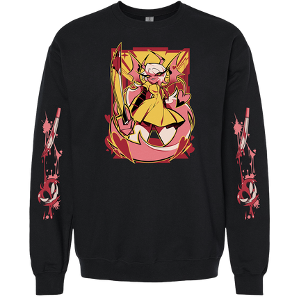 Crewneck Sweatshirt - Verosika Halloween Slasher w/Printed Sleeves *LIMITED STOCK*